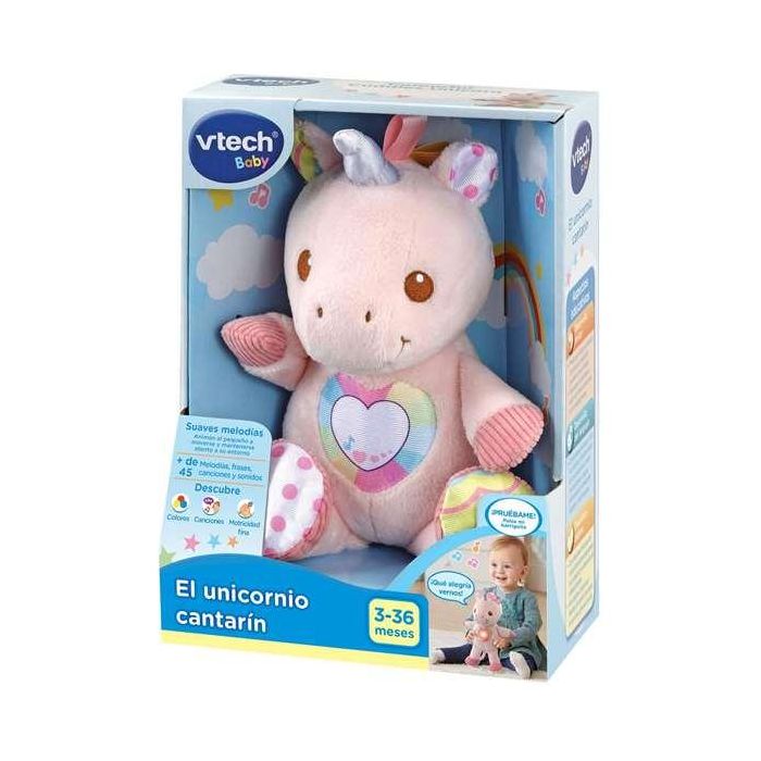 El unicornio cantarin peluche con luz sonido y diferentes texturas (3-36 meses) 20x28x12 cm 7