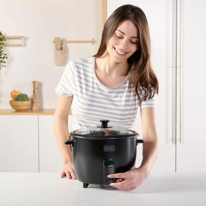 Arrocera Black & Decker BXRC1800E Negro 1,8 L Blanco Aluminio 700 W 1 Arrocera Black & Decker BXRC1800E Negro 1,8 L Blanco Aluminio 700 W 1