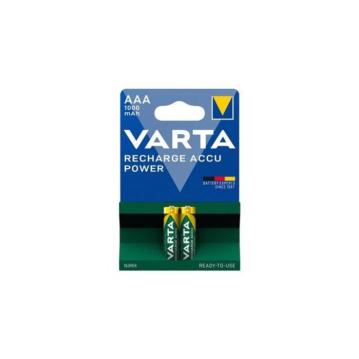 Varta 5703301402 Pilas Recargables Ni/MH HR03 AAA 1000mAh Accu Power 2Uds 1