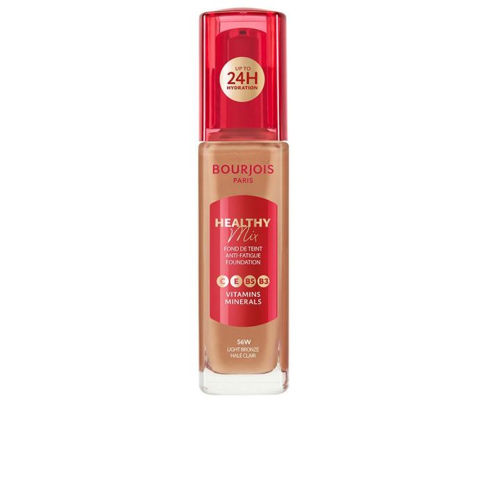 Bourjois HEALTHY MIX Base de Maquillaje Vegan #56W Light Bronze 30ml - Con Vitaminas, Acabado Radiante 0 Bourjois HEALTHY MIX Base de Maquillaje Vegan #56W Light Bronze 30ml - Con Vitaminas, Acabado Radiante 0