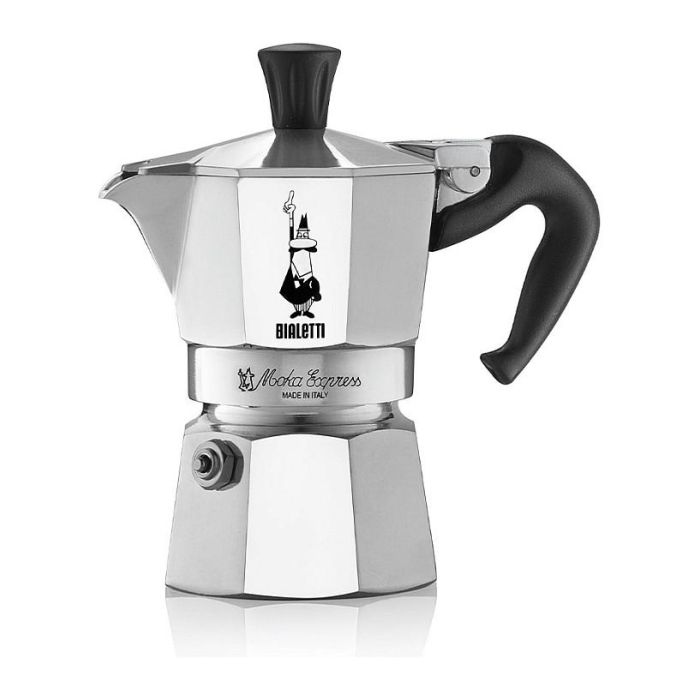 Bialetti Moka Express Cafetera Italiana Aluminio Negro para 2 Tazas 1