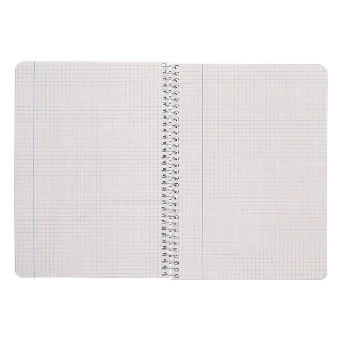 Cuaderno Espiral Liderpapel Cuarto Ecouse Tapa Cartulina Kraft 80H Papel Reciclado 80 grcuadro 4 mm 5 unidades 6