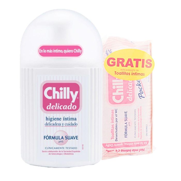 Chilly Gel Íntimo Delicado Piel Sensible pH 5, Cuidado Femenino, 250 ml