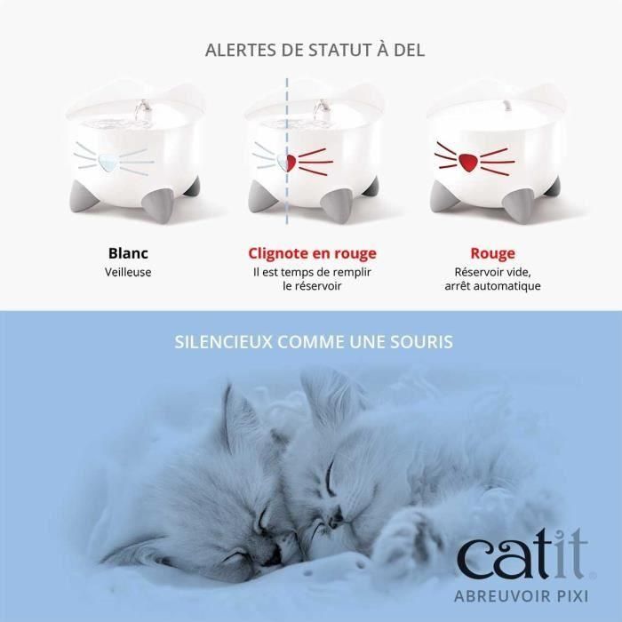 Catit PIXI Fuente de Agua Automática para Gatos - Bebedero de Agua Fresca 2,5 L Verde - Ayuda a prevenir enfermedades urinarias 4