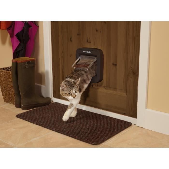 Puerta para gatos con microchip PETSAFE - Marrón 1