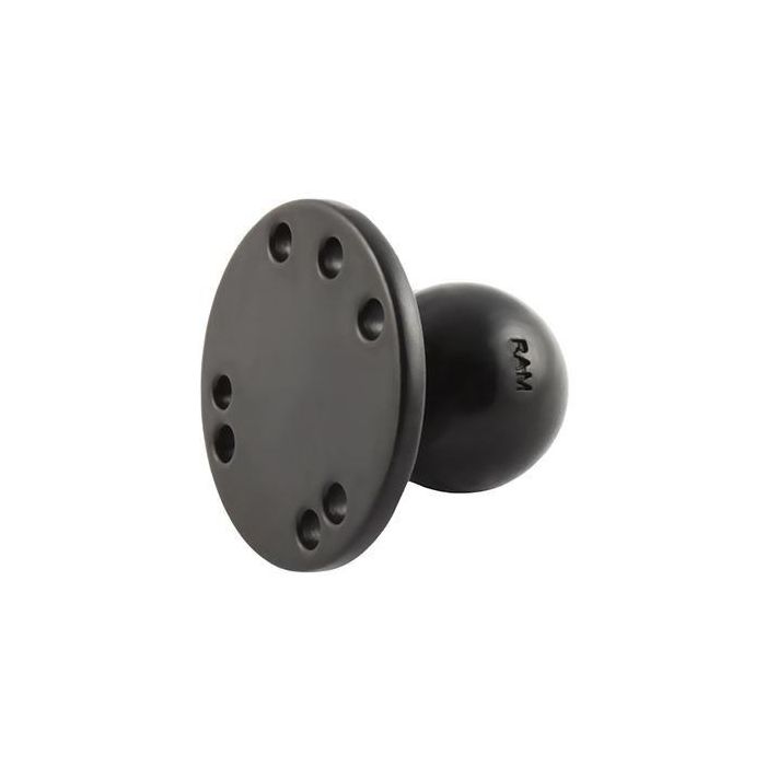 RAM Mounts Base de Bola Redonda de Acero Inoxidable 1.5" RAM-202SU con Patrón de Orificios AMPS Universal