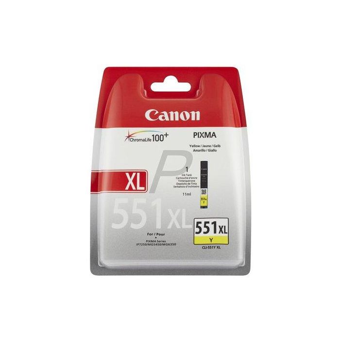 Cartucho Inkjet Canon Cli-551Xl Pixma Mg-5450/6350, Ip-7250 Amarillo (6446B001)