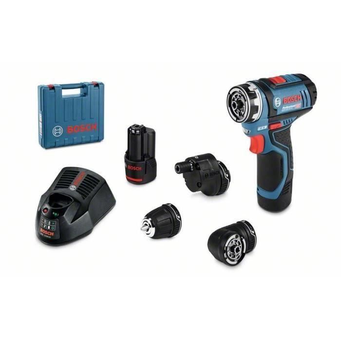 Taladro Atornillador BOSCH PROFESSIONAL Flexiclic GSR 12V-15 FC + 2 baterías 2,0Ah + GAL 1230 CC Taladro Atornillador BOSCH PROFESSIONAL Flexiclic GSR 12V-15 FC + 2 baterías 2,0Ah + GAL 1230 CC