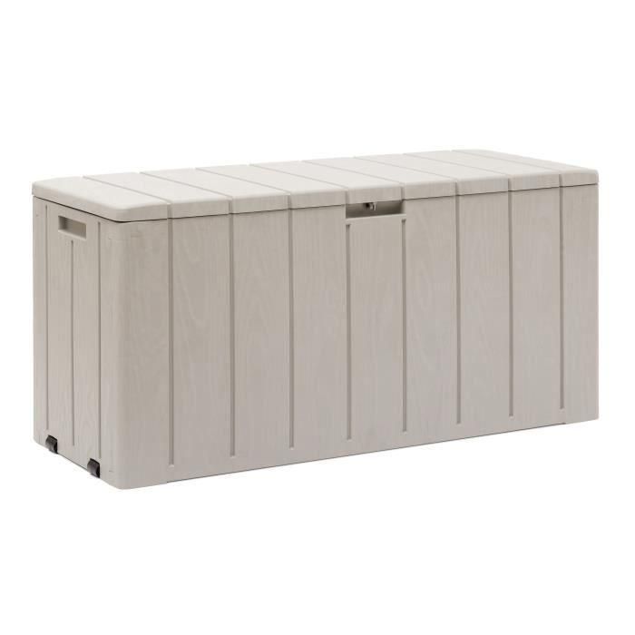 Toomax TOO8009371018814 Baúl de jardín BRAVO de Resina, Color Topo, Capacidad 270L, Medidas 117.5x45x56 cm Toomax TOO8009371018814 Baúl de jardín BRAVO de Resina, Color Topo, Capacidad 270L, Medidas 117.5x45x56 cm