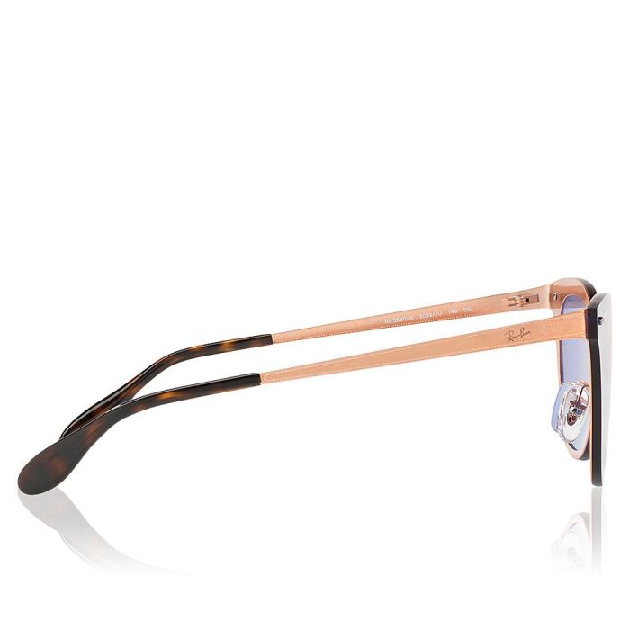 Rayban Gafas de Sol Mujer RB3580N 90391U 43mm Cobre Bronce Lente Azul Plata Espejado Filtro 2N Estilo Blaze Cat Eye 3