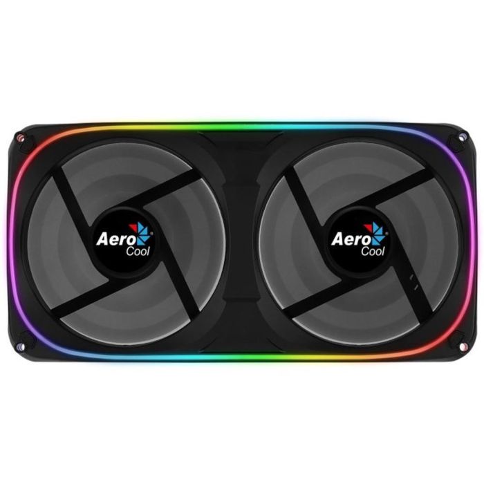 Aerocool Ventilador Caja Dual 240mm ARGB, 12cm, 1000 RPM, Negro, Compatible con ASUS Aura Sync, MSI Mystic Light, Gigabyte RGB Fusion 0 Aerocool Ventilador Caja Dual 240mm ARGB, 12cm, 1000 RPM, Negro, Compatible con ASUS Aura Sync, MSI Mystic Light, Gigabyte RGB Fusion 0