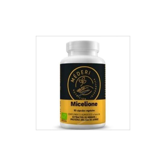 Mederi Nutrición Integrativa Micelione 90 Cápsulas con Extractos de Hongos Ganoderma, Agaricus y Proteína de Arroz Vegano para Inmunidad