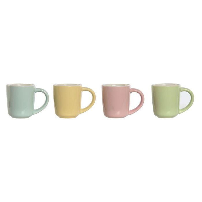 Cafe Scandi DKD Home Decor Azul Rosa 5.6 x 6.2 x 6 cm Set de 4