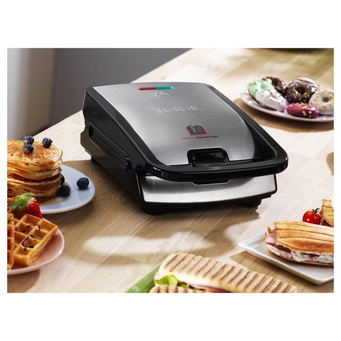 Tefal SW852D, Sandwichera y Gofrera Combinada, Negro y Acero Inoxidable, 700W Tefal SW852D, Sandwichera y Gofrera Combinada, Negro y Acero Inoxidable, 700W