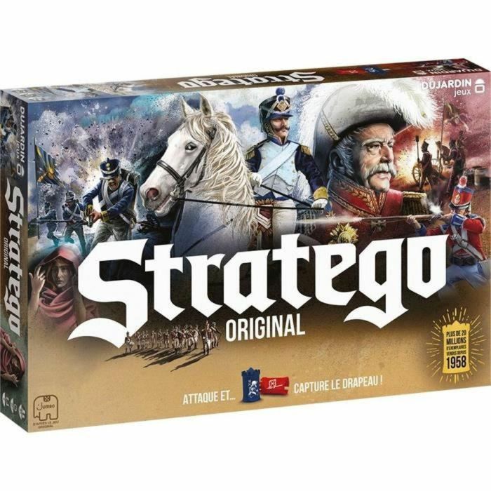 Dujardin Stratego Original 3.0 Jumbo - Juego de Mesa de Estrategia para +8 Años, Captura la Bandera con 40 Personajes y 3 Modos