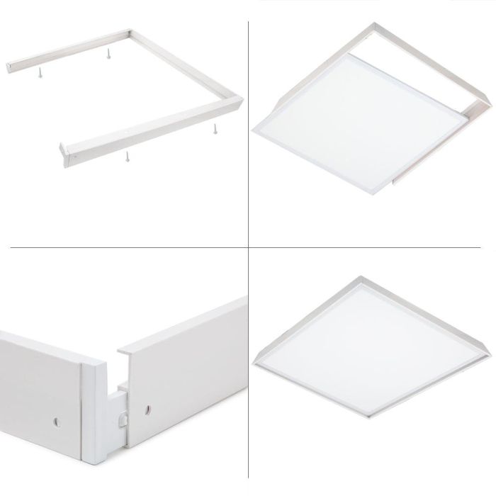 Panel LED Slim 40W 4500Lm 6000K 60x60cm Kit de Superficie Aluminio Blanco Ultra Fino 40.000h HO-KITPAN60X60-40W-CW 1 Panel LED Slim 40W 4500Lm 6000K 60x60cm Kit de Superficie Aluminio Blanco Ultra Fino 40.000h HO-KITPAN60X60-40W-CW 1