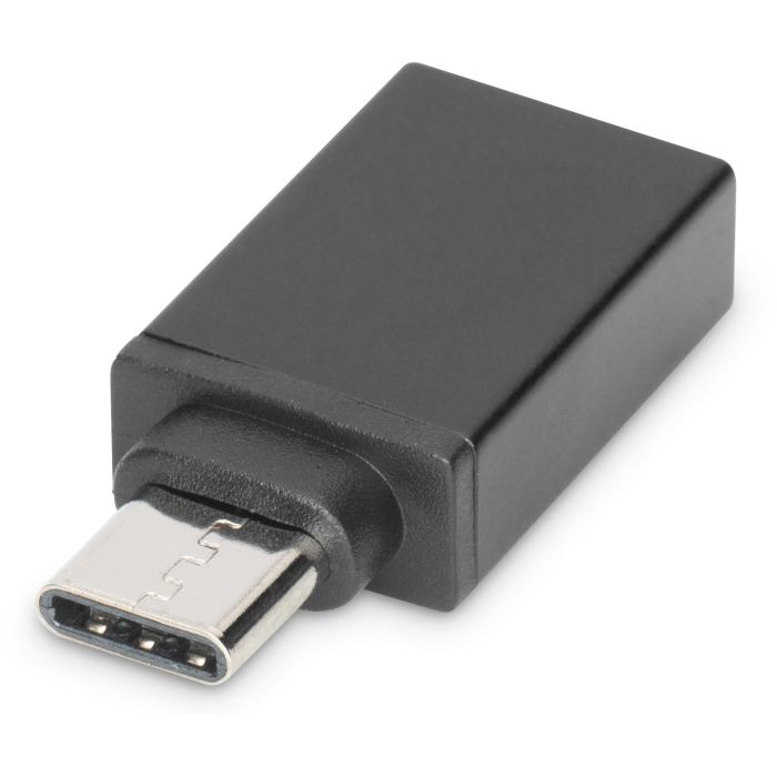 Digitus Adaptador USB Type-C Macho a USB-A Hembra Negro - Conector Niquelado, 5 Gbit/s, Corriente 3000mA 4