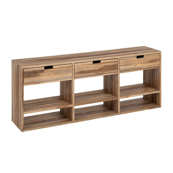 Mueble Tv Natural Madera de Teca Salón 140 X 30 X 55 cm