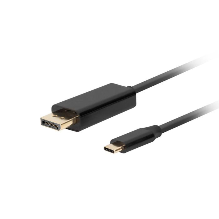 Lanberg CA-CMDP-10CU-0005-BK adaptador de cable de vídeo 0,5 m USB Tipo C DisplayPort Negro 1 Lanberg CA-CMDP-10CU-0005-BK adaptador de cable de vídeo 0,5 m USB Tipo C DisplayPort Negro 1