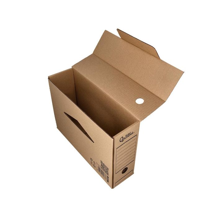 Caja Archivo Definitivo Liderpapel Folio Carton Reciclado 325 gr-M2 Lomo 100 mm Kraft 365x100x251 mm 7