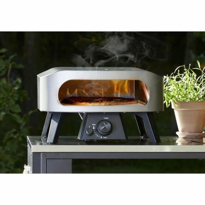 COZZE COZ5708614904305 Horno de Pizza a Gas 13" con Termómetro y Puerta, 6 KW, hasta 450°C 2