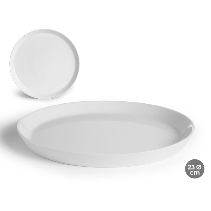 Bandeja Redonda Porcelana 23 cm Vessia - Blanco (24 Unidades) Bandeja Redonda Porcelana 23 cm Vessia - Blanco (24 Unidades)