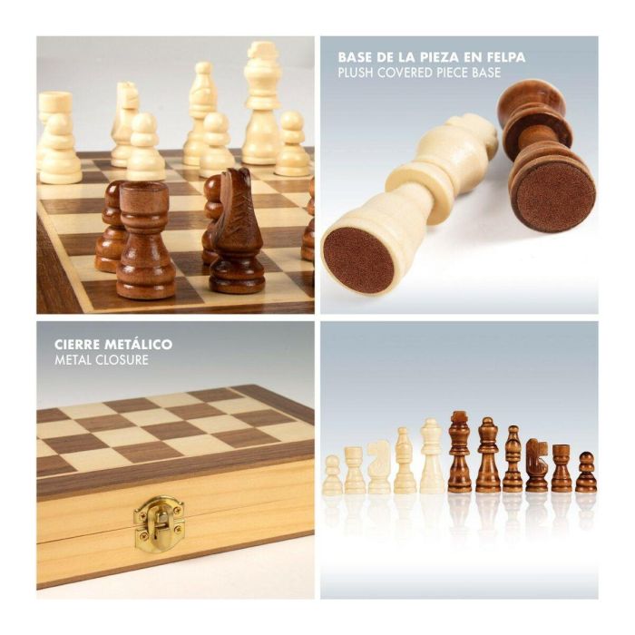 Ajedrez CB Games Madera (6 Unidades) 3 Ajedrez CB Games Madera (6 Unidades) 3