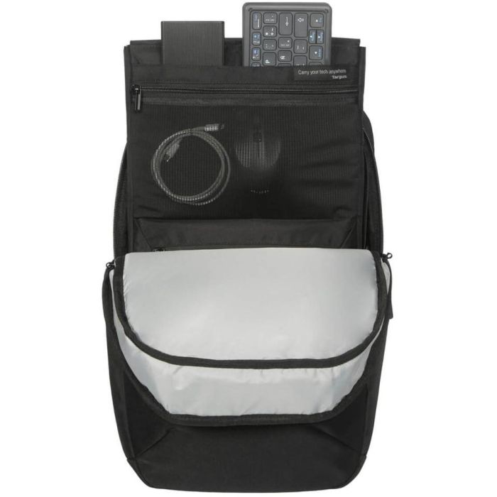Targus Mochila Ecosmart para Portátil 16 Pulgadas, Antirobo, Hecha de Material Reciclado, Negro 16