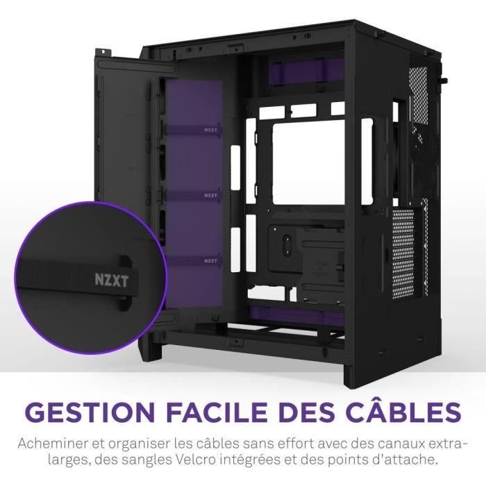 NZXT AAAUF41860 H9 Flow RGB - Caja de torre media, doble cámara, ventiladores RGB incluidos, negro 2