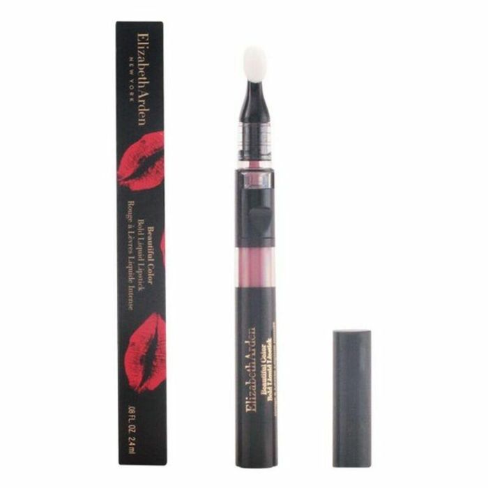 Elizabeth Arden BEAUTIFUL COLOR Bold Liquid Lipstick, Pintalabios Líquido Rojo Fearless de Larga Duración con Brillo Gloss y Cobertura Intensa 2,4 ml 2