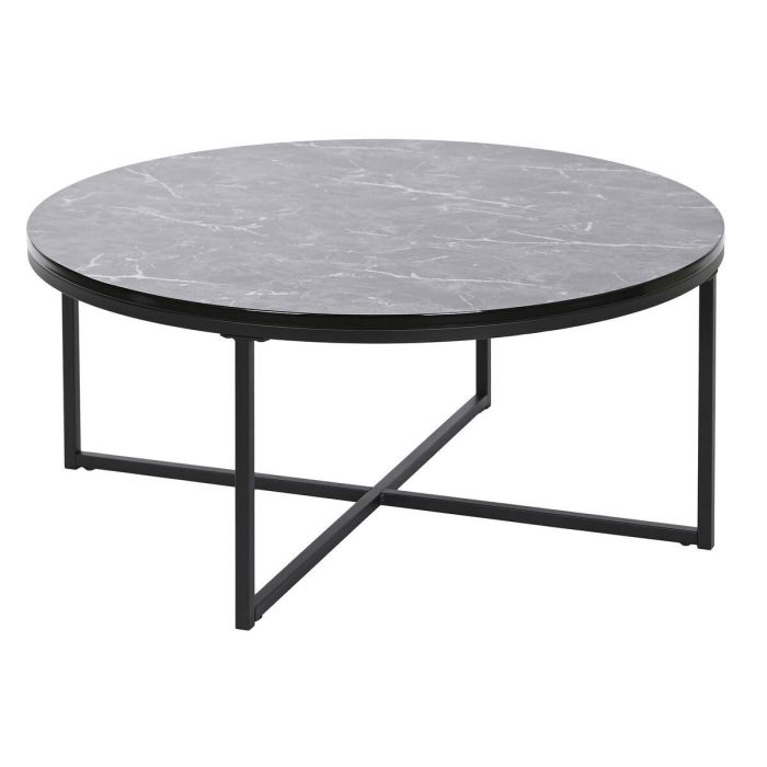 Mesa Centro Moderno DKD Home Decor Negro 80 x 35 x 80 cm Mesa Centro Moderno DKD Home Decor Negro 80 x 35 x 80 cm