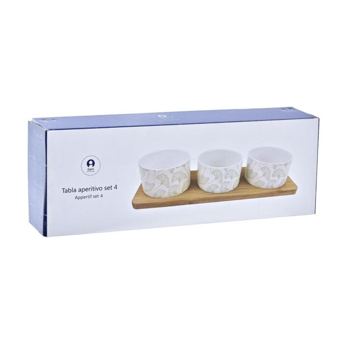 Tabla Aperitivo Tropical DKD Home Decor Verde Blanco 9.7 x 1.5 x 28 cm Set de 4 1 Tabla Aperitivo Tropical DKD Home Decor Verde Blanco 9.7 x 1.5 x 28 cm Set de 4 1