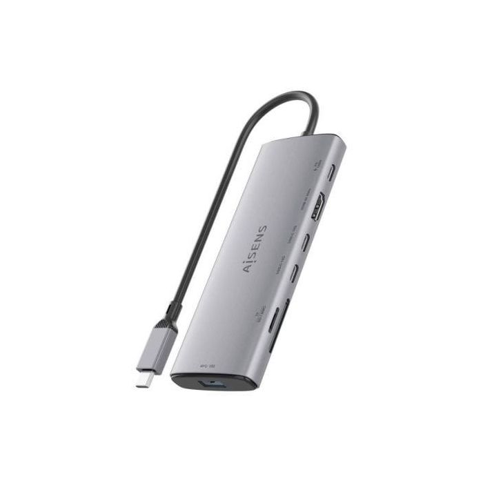 Docking USB Tipo-C Aisens ASUC-7P031-GR/ 1xHDMI/ 1xUSB/ 2xUSB Tipo-C/ 1xLector Tarjetas/ 1xUSB Tipo-C PD/ Gris 2