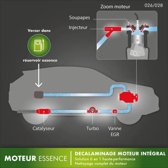 Facom Decalaminante Motor Gasolina Integral - Limpieza de Válvulas, Bujías y Sistema de Alimentación - 1L 5