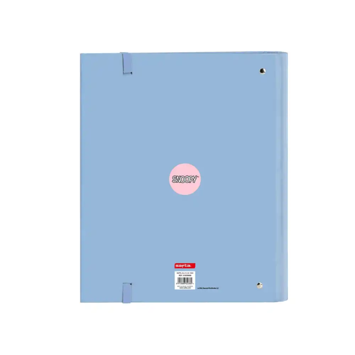 Safta Carpeta con Recambio Din A4 Cuadro 5 mm con Goma y Separadores Snoopy 1