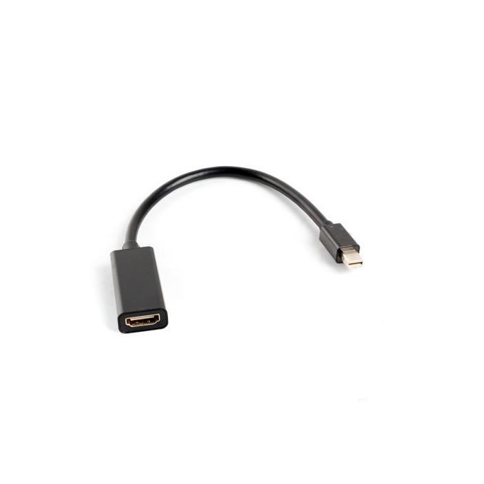 Lanberg Adaptador Mini DisplayPort Macho a HDMI Hembra con Cable 20cm, Compatible con Thunderbolt, Resolución 1920x1200