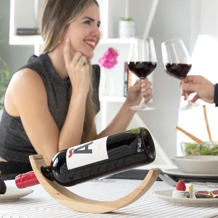 Botellero Flotante de Madera para Vino Woolance InnovaGoods 8 Botellero Flotante de Madera para Vino Woolance InnovaGoods 8