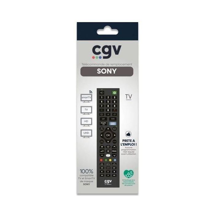 Sony CGV3322103009306 Mando a distancia de repuesto para televisores Sony, sin programación, listo para usar 1 Sony CGV3322103009306 Mando a distancia de repuesto para televisores Sony, sin programación, listo para usar 1