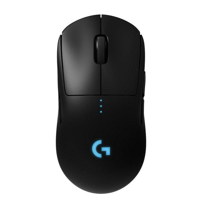 Logitech PRO Wireless Gaming Mouse, RF Wireless, Tecnología Lightspeed, Sensor HERO, Polímero de Litio (LiPo), Negro 1