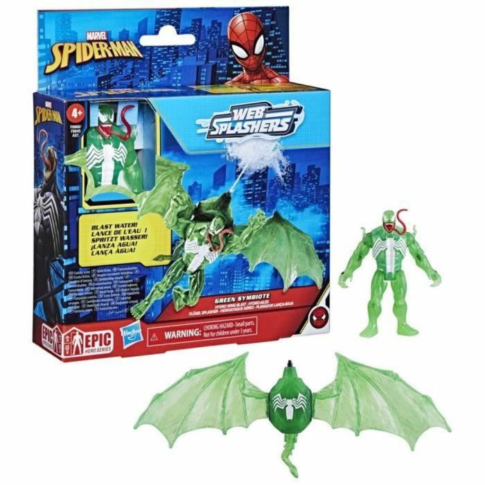 Set de caja Green Symbiote Hydro-Wings, figura de 10 cm con vehículo, juguetes de superhéroes para niños a partir de 4 años