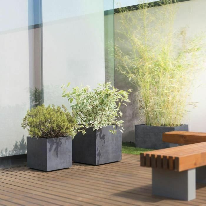 Deroma Jardinera Muret Millennium R Antracita Con reserva de agua 79 cm 3