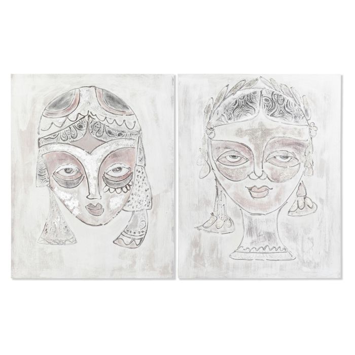 Cuadro Colonial DKD Home Decor Blanco Gris 3.7 x 100 x 80 cm (2 Unidades) Cuadro Colonial DKD Home Decor Blanco Gris 3.7 x 100 x 80 cm (2 Unidades)