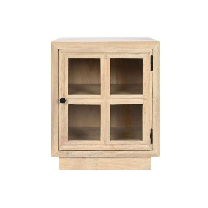 Mesita de Noche Home ESPRIT Natural Cristal Madera de mango 45 x 35 x 57 cm 7