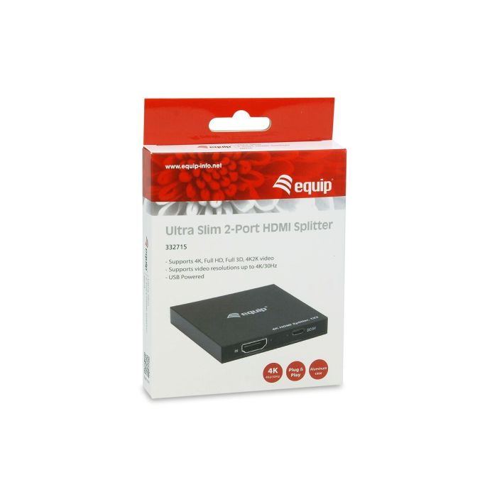 Switch HDMI Equip 332715 Negro 1