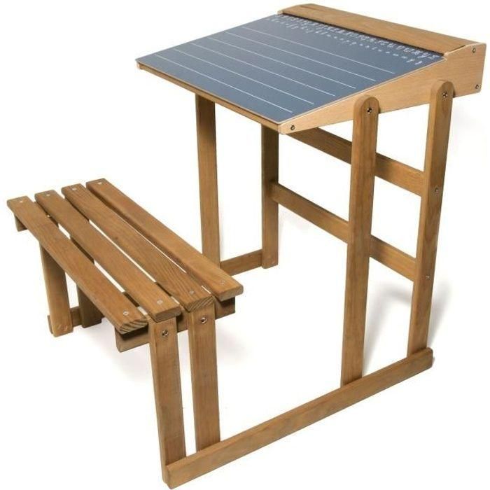 Escritorio escolar JEUJURA en madera - roble teñido Altura 60 cms Escritorio escolar JEUJURA en madera - roble teñido Altura 60 cms