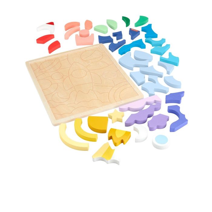 Puzzle madera del espacio fisher-price con 42 piezas. 3