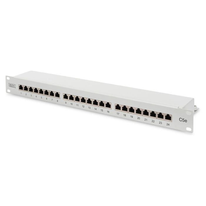 Digitus Patch Panel 1HE, 24 Puertos RJ-45 Cat5e Blindado (Gris), Cumple EN-50173 / ISO/IEC 11801 / EIA/TIA 568 2 Digitus Patch Panel 1HE, 24 Puertos RJ-45 Cat5e Blindado (Gris), Cumple EN-50173 / ISO/IEC 11801 / EIA/TIA 568 2