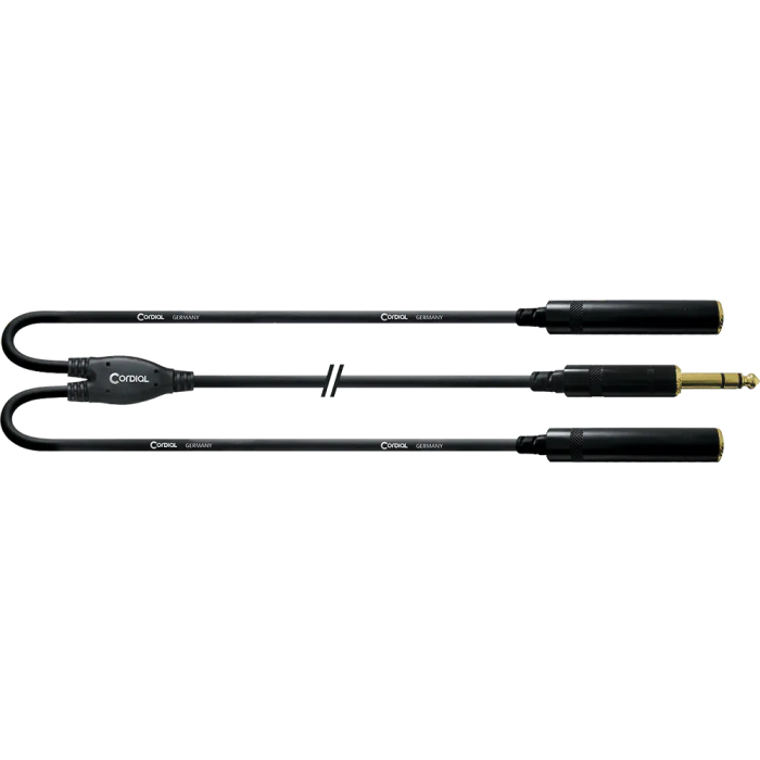 Cordial Cable Y Jack Estéreo/2 Jack Estéreo Hembra 30 Centimetros 0 Cordial Cable Y Jack Estéreo/2 Jack Estéreo Hembra 30 Centimetros 0