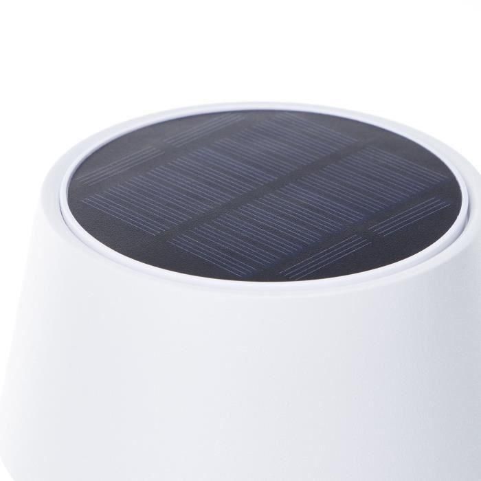 Lámpara de mesa para exterior - BRILLIANT - PICCO - LED y solar - Metal y plástico - 5 W - Blanco 1