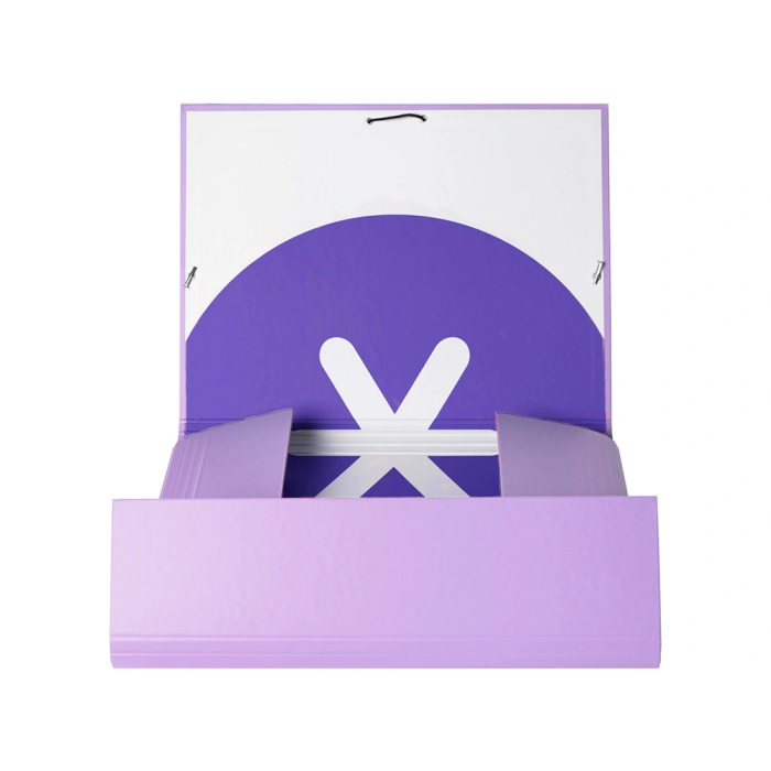 Antartik Carpeta Antartik Tres Solapas Gomas Cartón Forrado A4 Color Lavanda 7